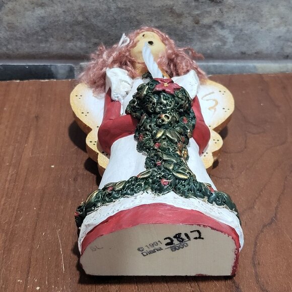 Designs by Diana Angel 2812 Holding Candle Figurine Red Hair 1991 - Picture 5 of 12
